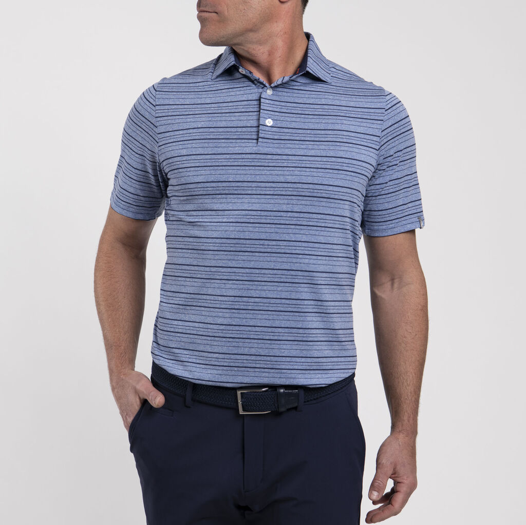 Men's Soren Mélange Stripe Polo