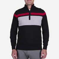 Men&#39;s Stripe Sweater Half-Zip